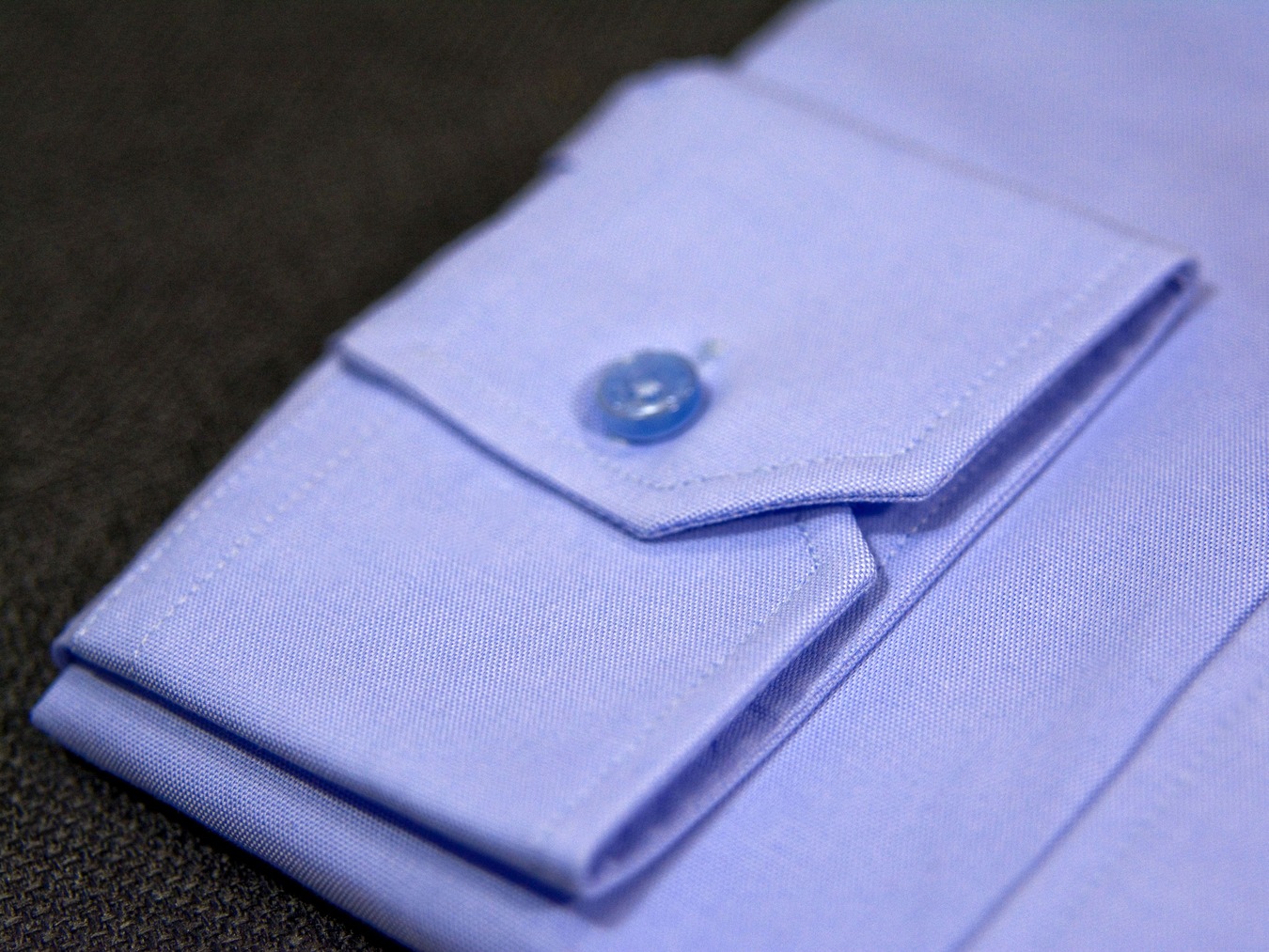 Cămașă cu mânecă lungă din bumbac egiptean, albastră